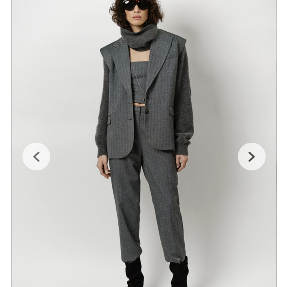 DANTE PANT SUIT  S .Medium Vest & Pants Brown Houndstooth  NWT Made in Greece